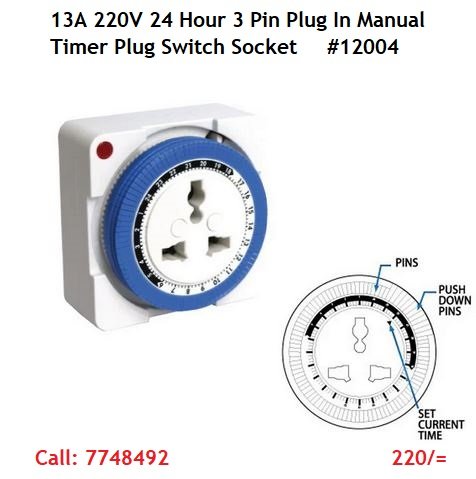 24 hours Manual Timer Switch 7748492