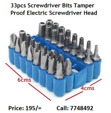 33pcs Screwdriver Bits Tampered Electric Screwdriver Hex Shank Tip head 7748492
