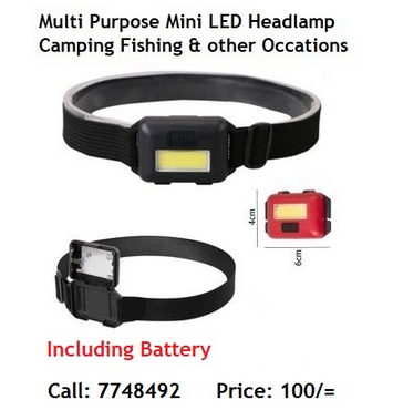 Mini LED Headlight Headlamp FlashLight torch/ Fishing, Camping & other 77484