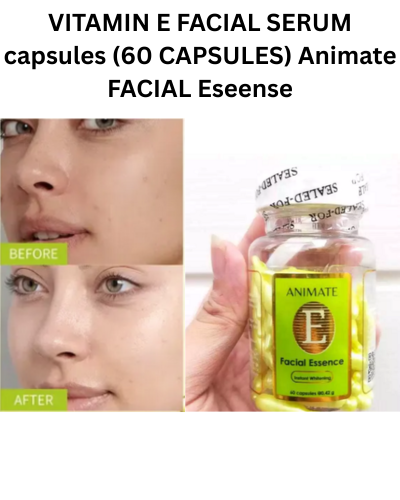 Pre-Order / VITAMIN E FACIAL SERUM capsules (60 CAPSULES) Animate FACIAL Eseense
