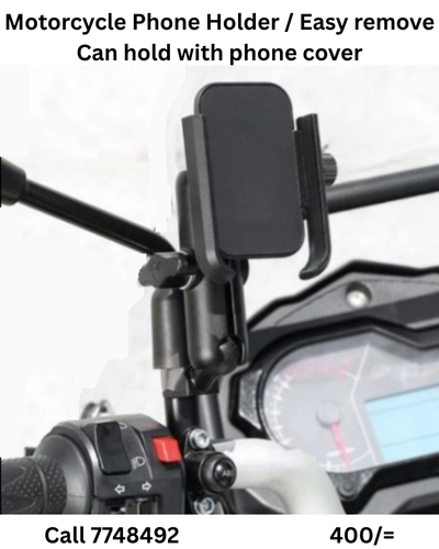Motorcycle Phone Holder / Easy remove / Can hold with phone cover