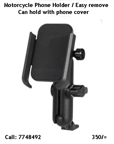 Motorcycle Phone Holder / Easy remove / Can hold with phone cover