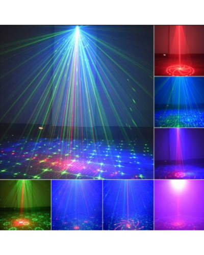 6Hole 60 pattern Remote Control RGB Mini Laser Stage Light Disco Party 7748492 - Image 4